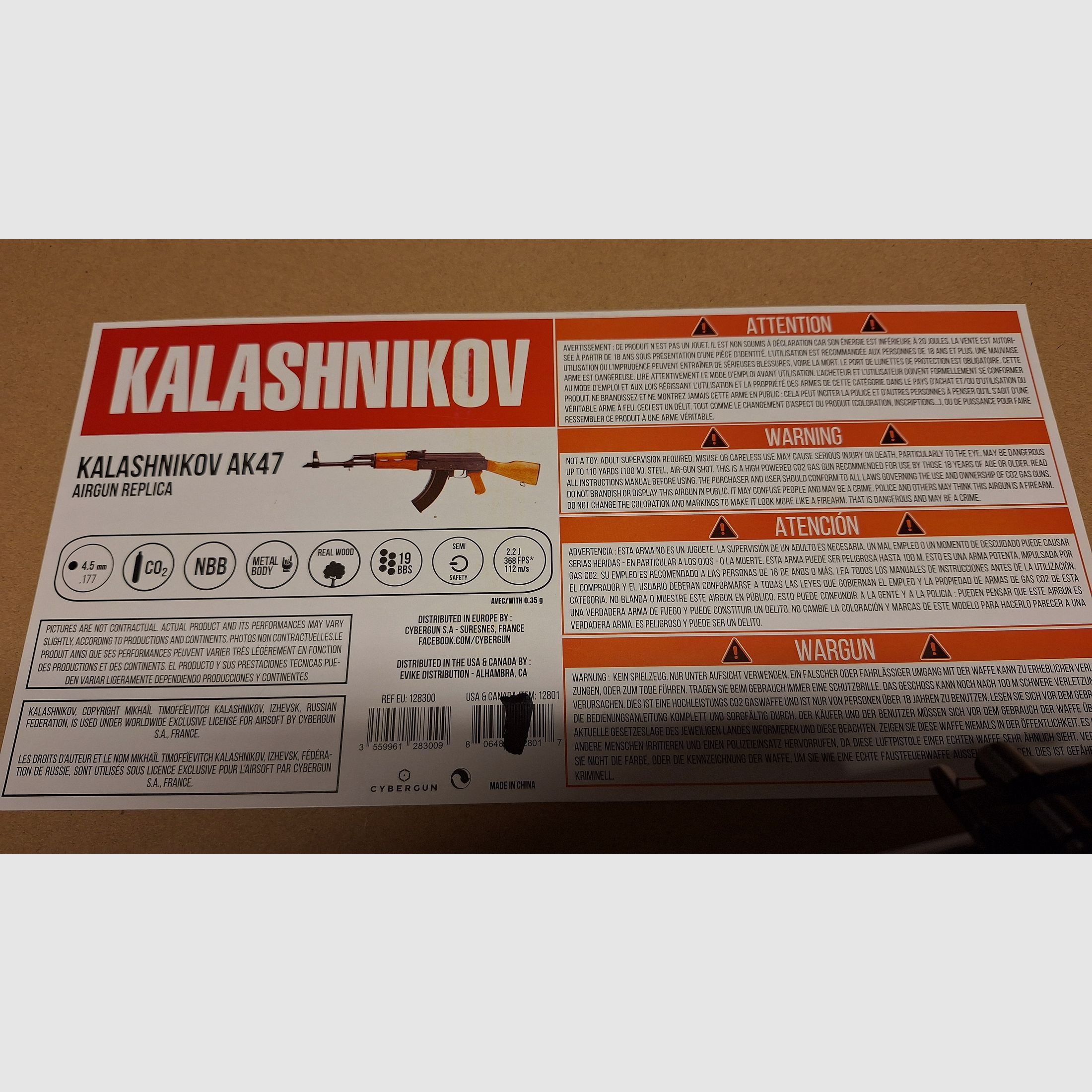 Kalashnikov AK47 G.S.G. Co2-Luftgewehr 4,5 mm-NEU!