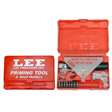 Lee – Zündhütchensetzgerät New Auto Prime + Hülsenhalter