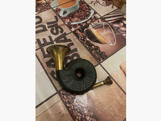 Original hunting horn B&S with mouthpiece rarity rare