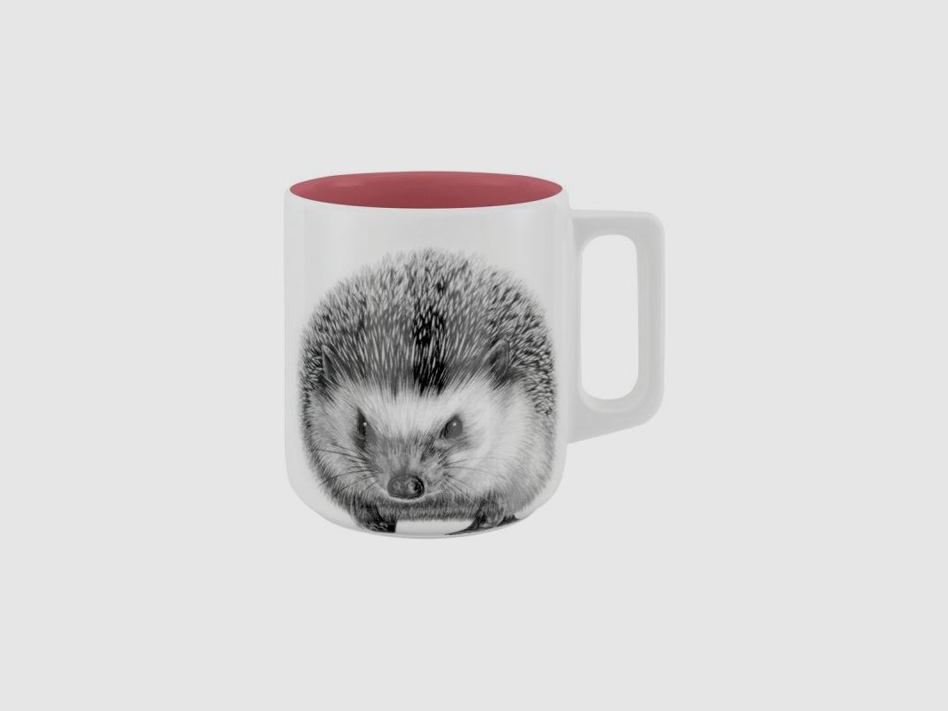 mittelpunkt. Tasse mit Henkel mit Igelmotiv Winterwangen 370ml