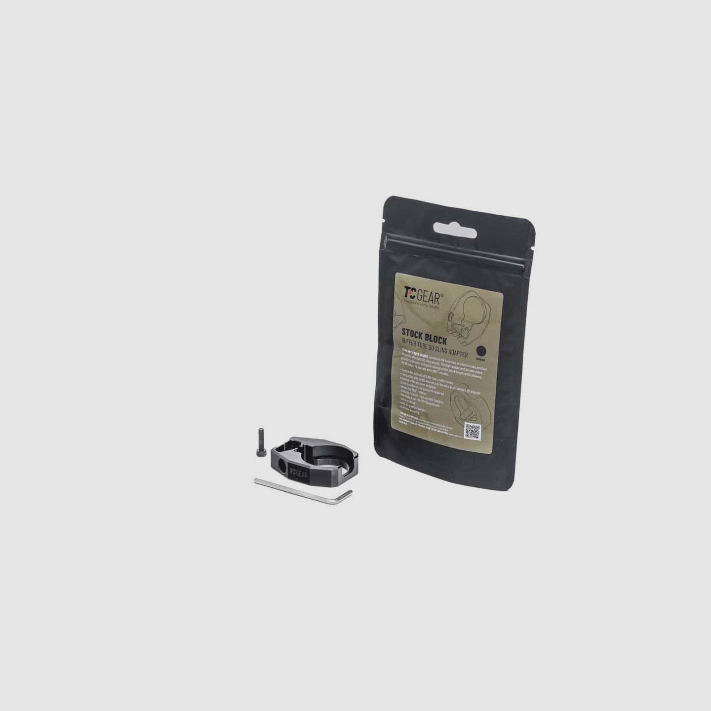 Klemme – QD-Adapter – Stock Block – TC GEAR – schwarz, TC-Q-1-B