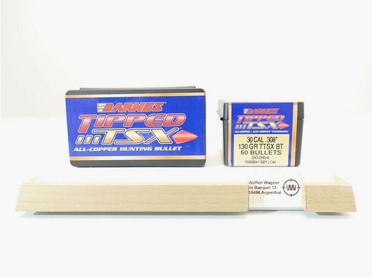 Projectiles Barnes TTSX 130grs à50 .30/.308