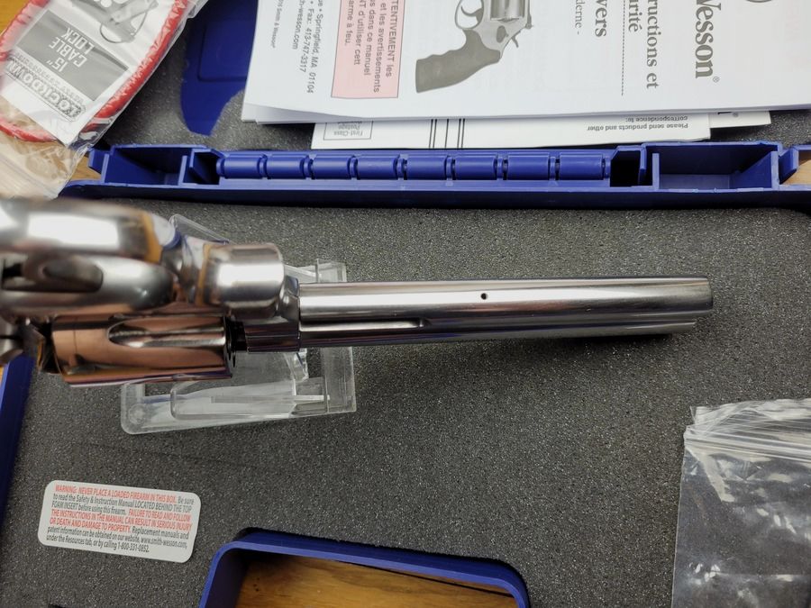 Bellissimo Smith & Wesson 686-2 – in 38SP e 357Mag – 6 Pollici Impugnature Combat Nill – scatola originale Condizioni ottime!, immagine 17 di 18
