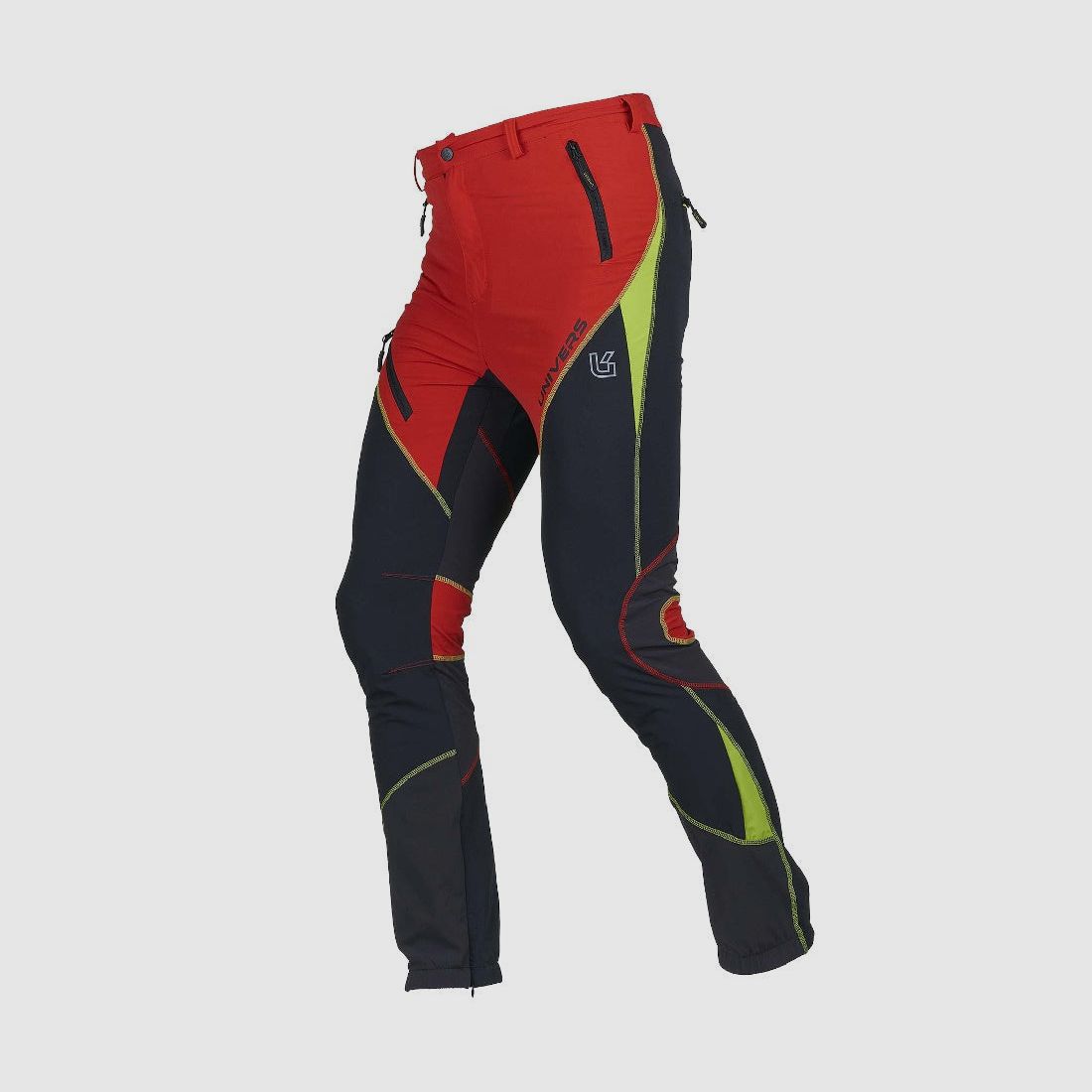 UNIVERS PANTALONE ANDALO 4-WAY STRECH CZARNY/ CZERWONY/ ZIELONY, zdjęcie 3 z 18