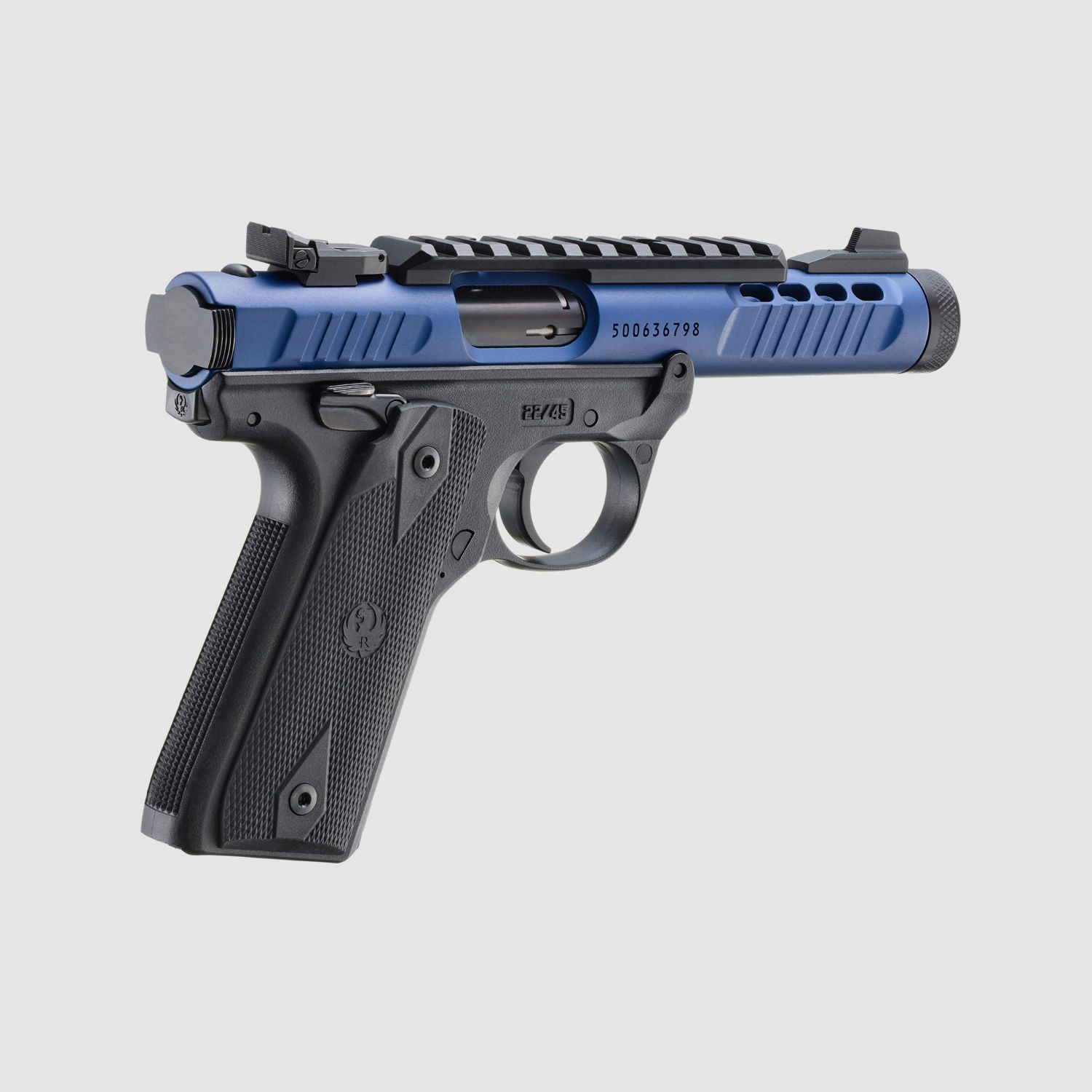 RUGER PISTOLE MARK IV 22/45 LITE .22 LR 4,4"/11,18CM BLAU ANODIZED 1/2"-28