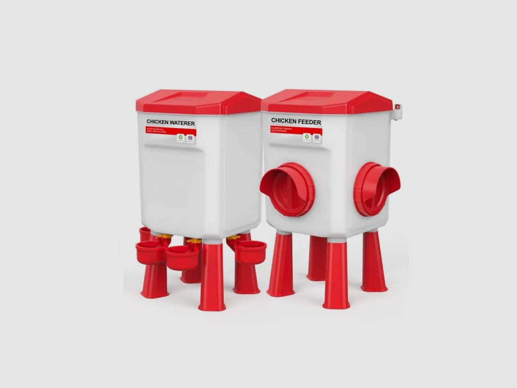 Kit mangeoire 12 kg + abreuvoir 11 L pour poule anti gaspi, image 1 sur 23