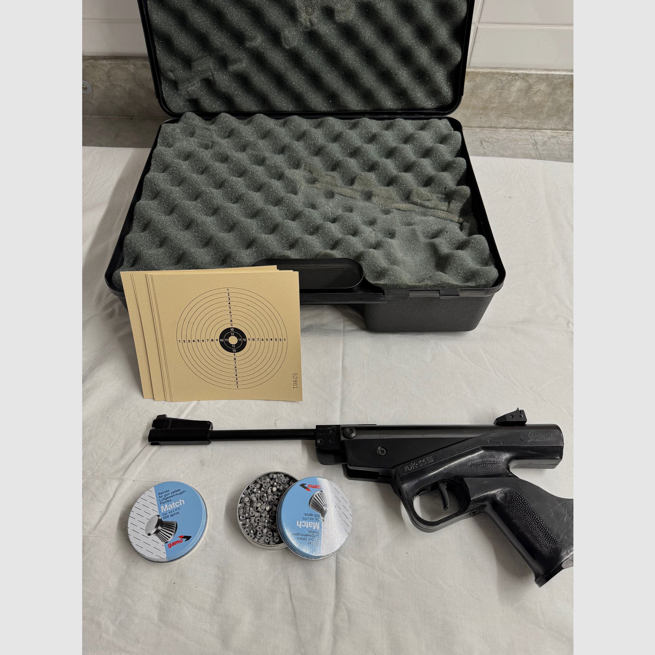 Baikal air pistol MP-53M, caliber 4.5 mm with ammunition
