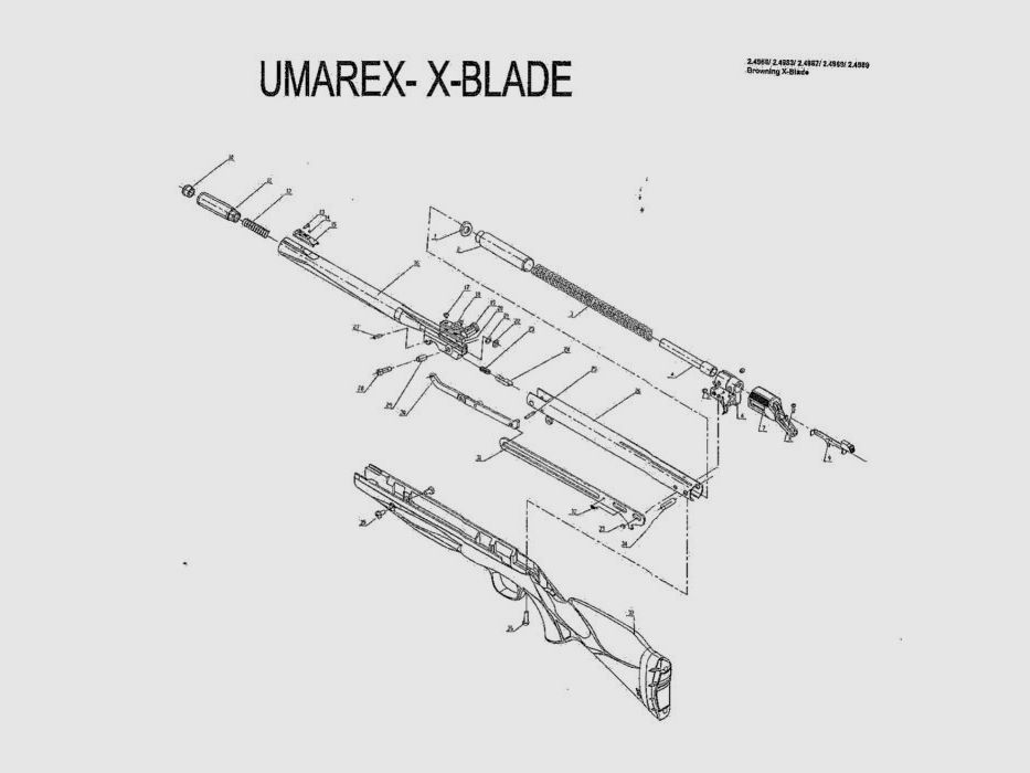 Ricambio Umarex rif. 2.4940.70.04.1 Vite di elevazione Mirino X-Blade