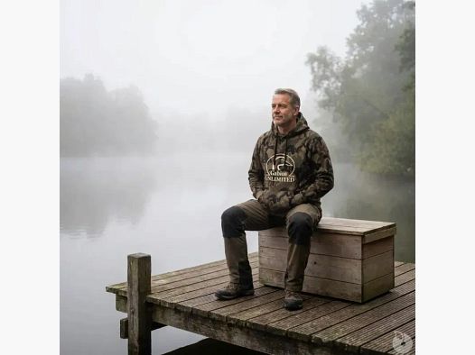 Kapuzensweatshirt Camo Woodland 80% Baumwolle 280g mit Fronttasche