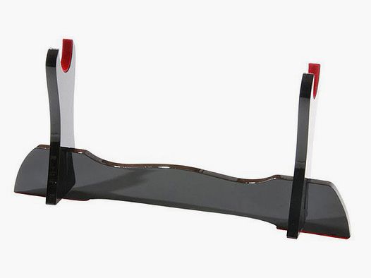 Soporte de espada brillante con terciopelo rojo