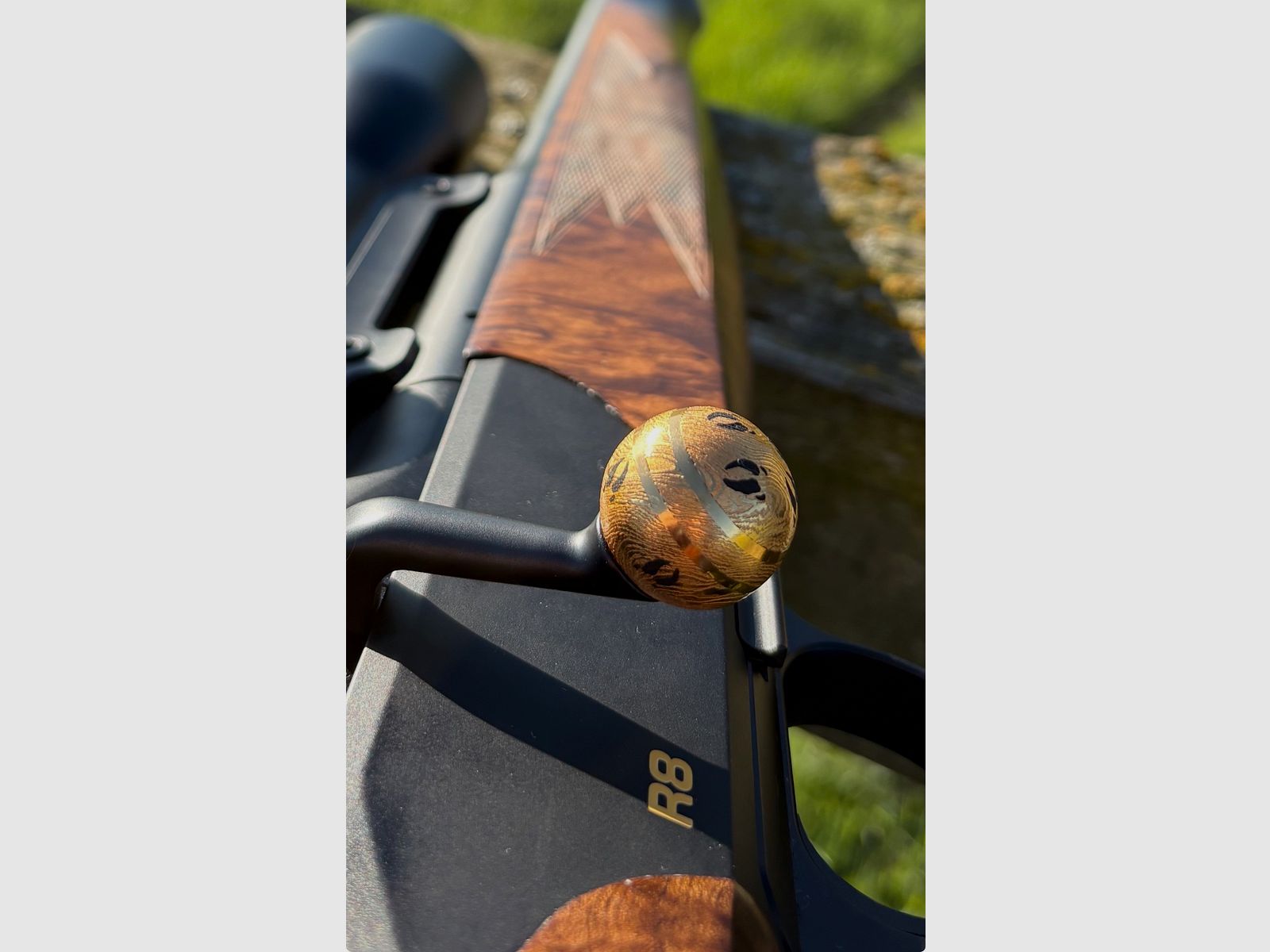 Bolt handle ball - unikat - wykonanie na zamówienie - 24k złoto!