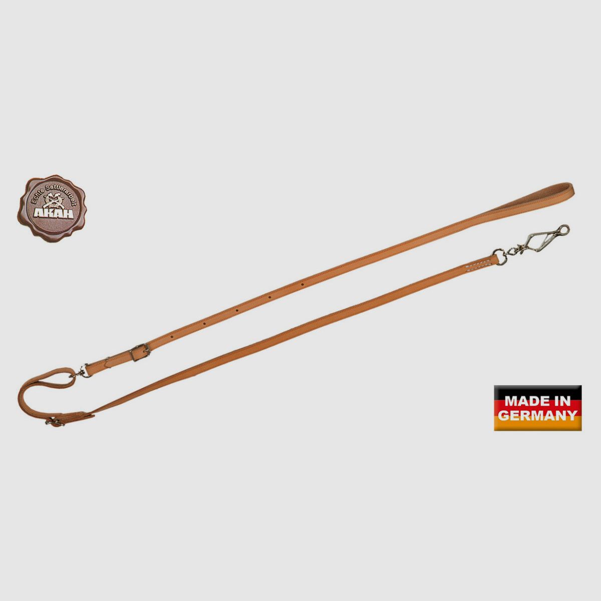 AKAH Umhängeleine aus Fahlleder 10 mm breit