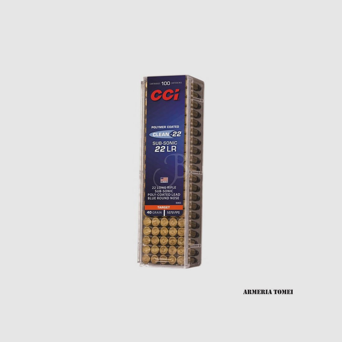 CCI – Cal. .22 LR Target Subsonic 40gr LRN Blu