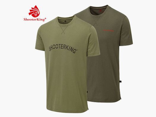 Shooterking Herren T-Shirts Outlander 2er Pack oliv/grün