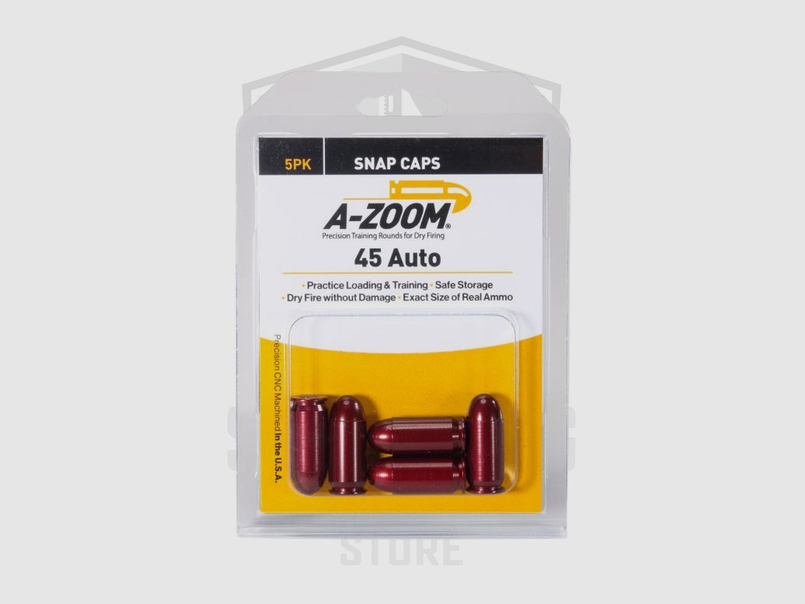 A-Zoom .45 Auto Snap Caps Cartouches inertes 2 pièces rouges, image 1 sur 2