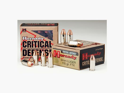 Amunicja Hornady kal.9mmLuger FTX Critical Defense 115gr/7,45g