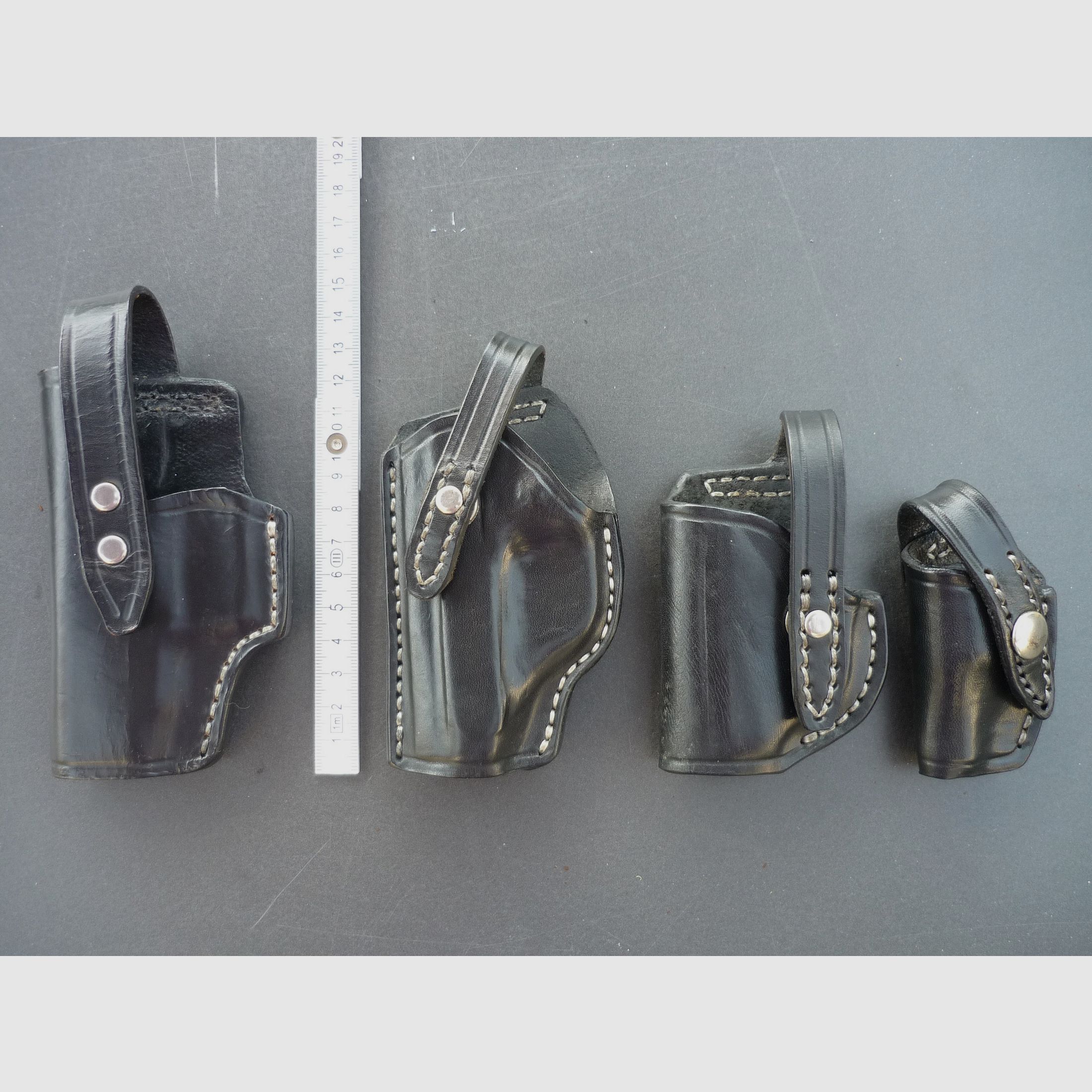 HKDesign Holster  Art. Nr.  002 : Einfachholster mit Sicherheitsriemen   -  für: EGPR5, 55, GOL,M&S03,RG8,9k,BABY BBAB,EMGESM157,SM110,HS5A, M&SG3, EGP55, RG300, Derringer -  für Linkshänder