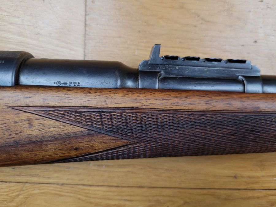 Eccezionale carabina Rival – calibro 10,75 x 68 – Catalogo della Manifattura – eccellente lavorazione Dumoulin – bellissimo calcio con checkering – grilletto Stetcher – meccanica eccellente e veloce – canna splendida – bellissima brunitura – stato perfetto, immagine 7 di 35
