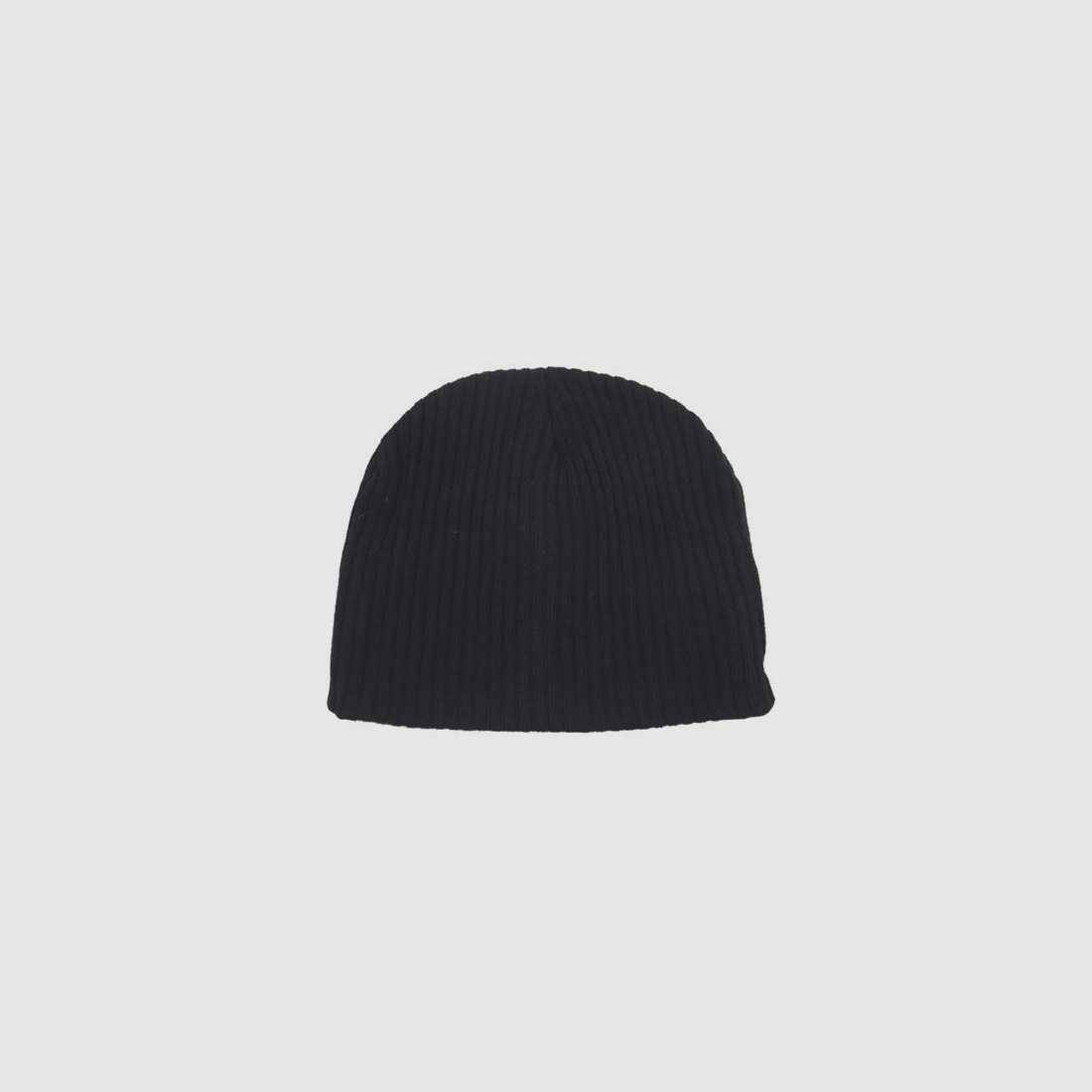 Strickmtze, "BEANIE", Rip, Acryl, schwarz, extra kurz