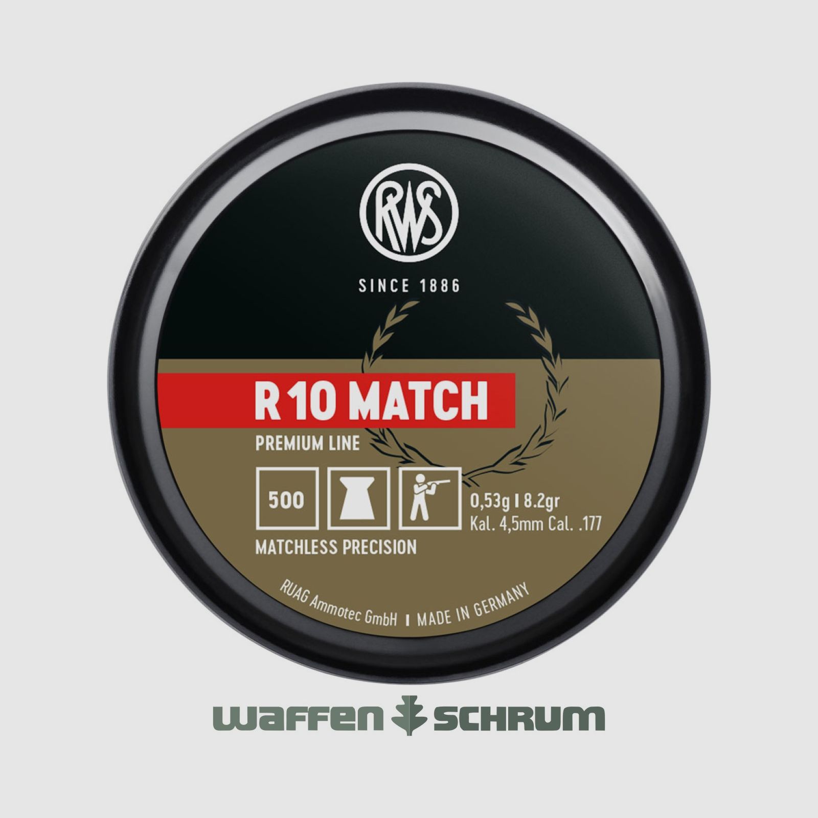 RWS R10 Match 0,53g 4,50mm Premium Line