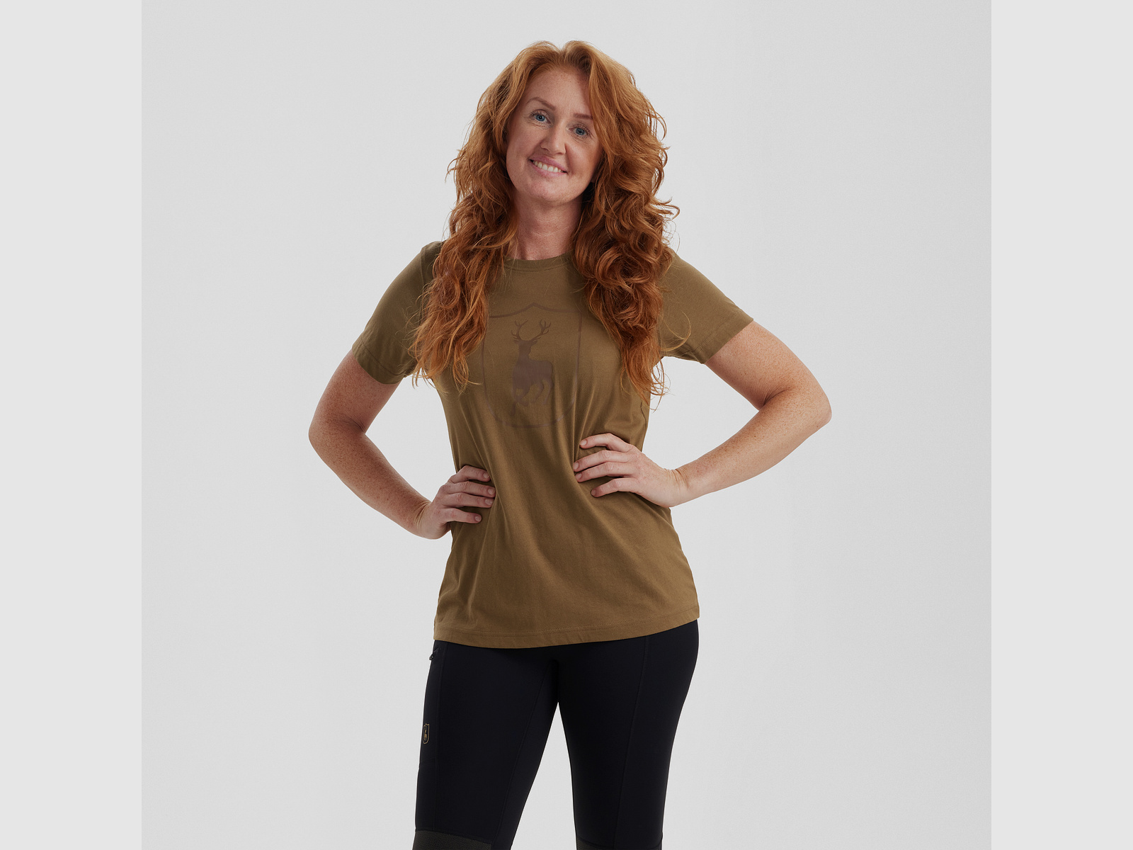 Camiseta con logo para mujer - Butternut - Talla mujer: 42