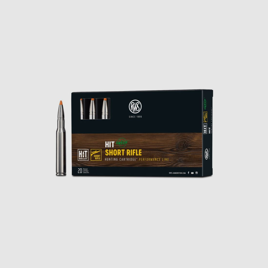 RWS Hit 30-06 Sprg 165 grains Short Rifle bleifrei