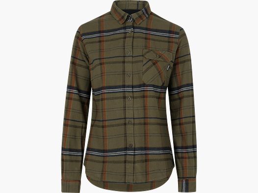 Seeland Skye Flannel Shirt Women Grape Leaf/Terracotta Check M
