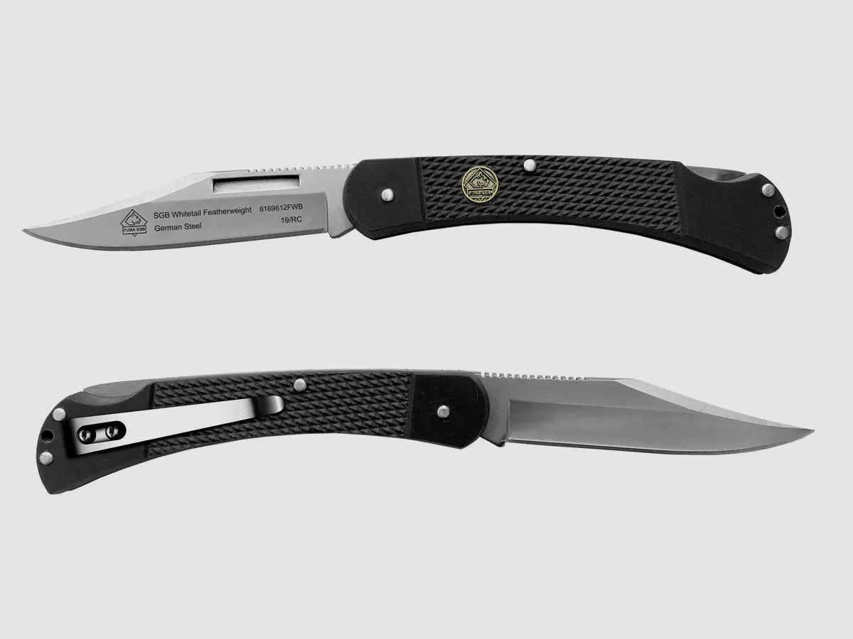 PUMA SGB Whitetail Featherweight black G10 with clip