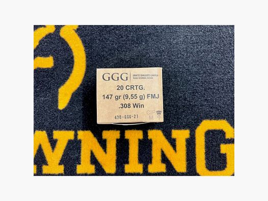 GGG 308 win FMJ 147 grs (x20)