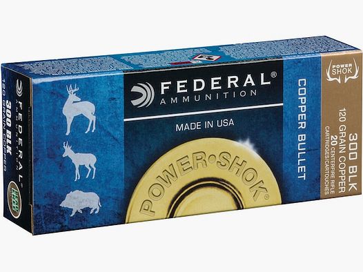Federal Power-Shok .300 AAC Blackout 120GR Copper HP 20 cartouches