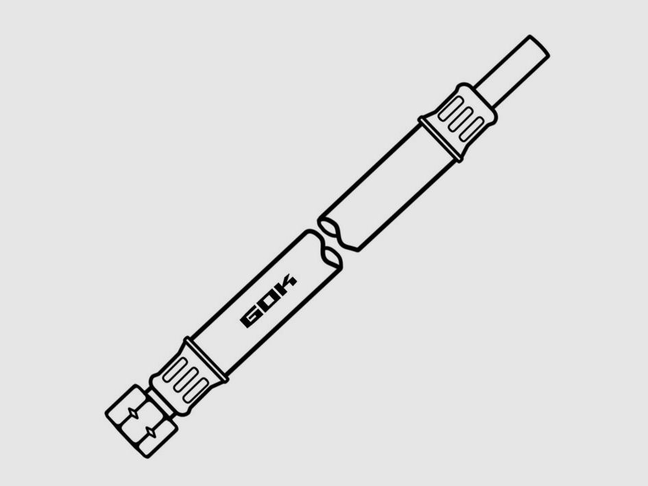 Mitteldruck-Schlauchleitung MS 10 bar, 400 mm, G 1/4 LH-ÜM x RST 8, Bild 3 von 9