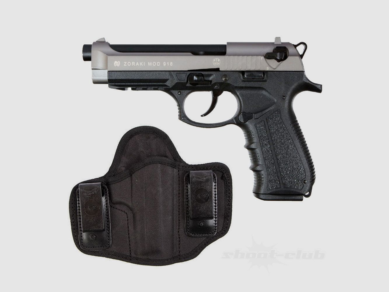 Zoraki 918-P Schreckschusspistole Titan 9mm PAK Holster Set