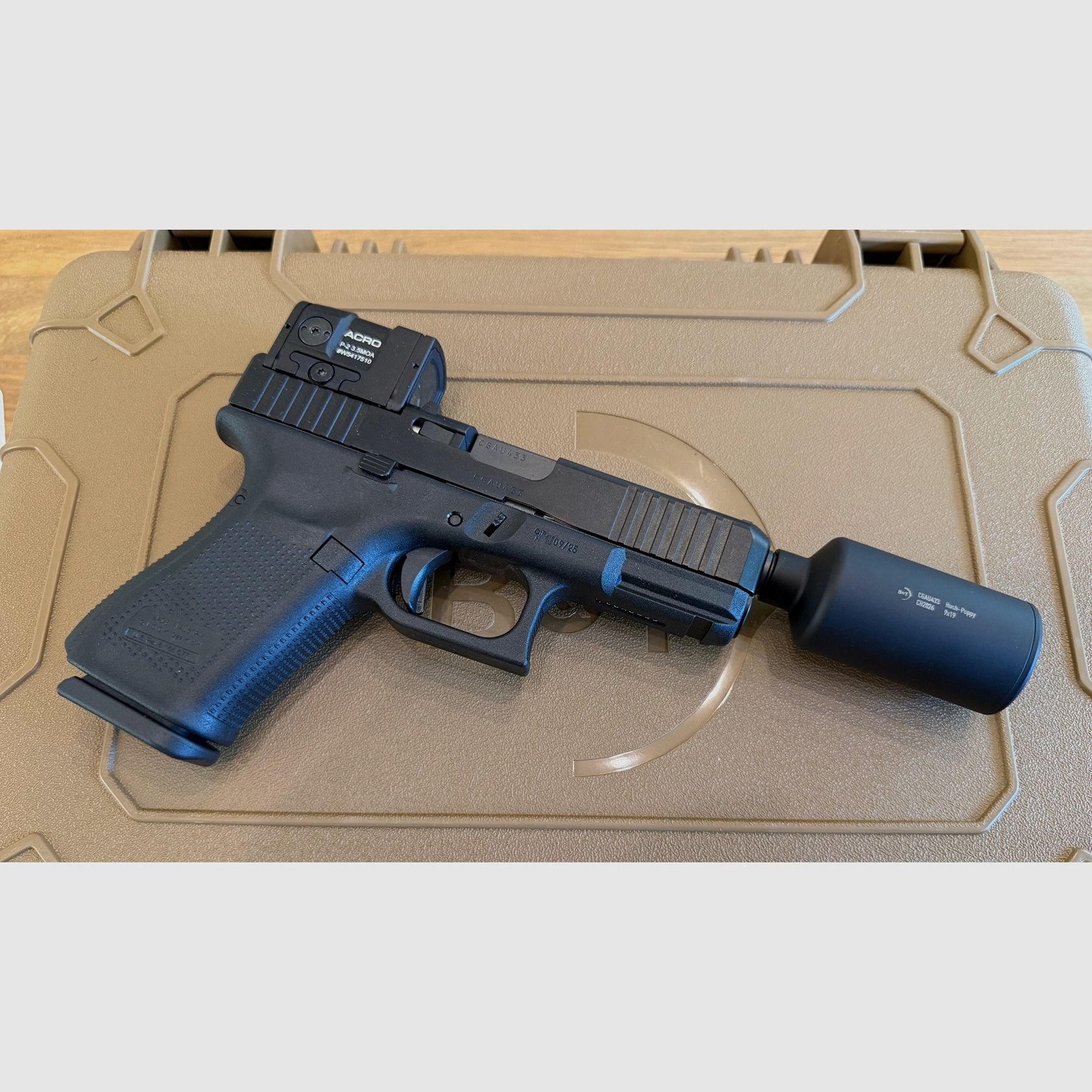 Brügger & Thomet (B&T) Glock 19 Hush Puppy Set incl. suppressor caliber 9mm Luger