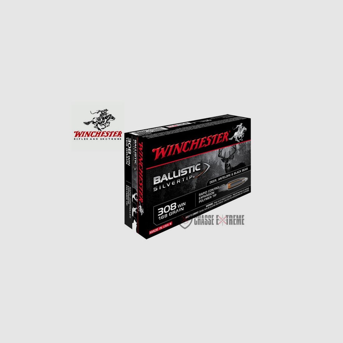 20 Patronen WINCHESTER Kal. 308 Win 168gr Ballistic Silvertip