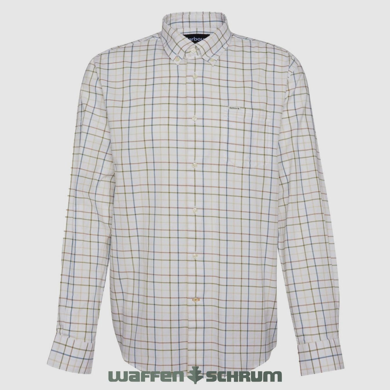 Barbour Hemd Caswell Tattersall Pine Green