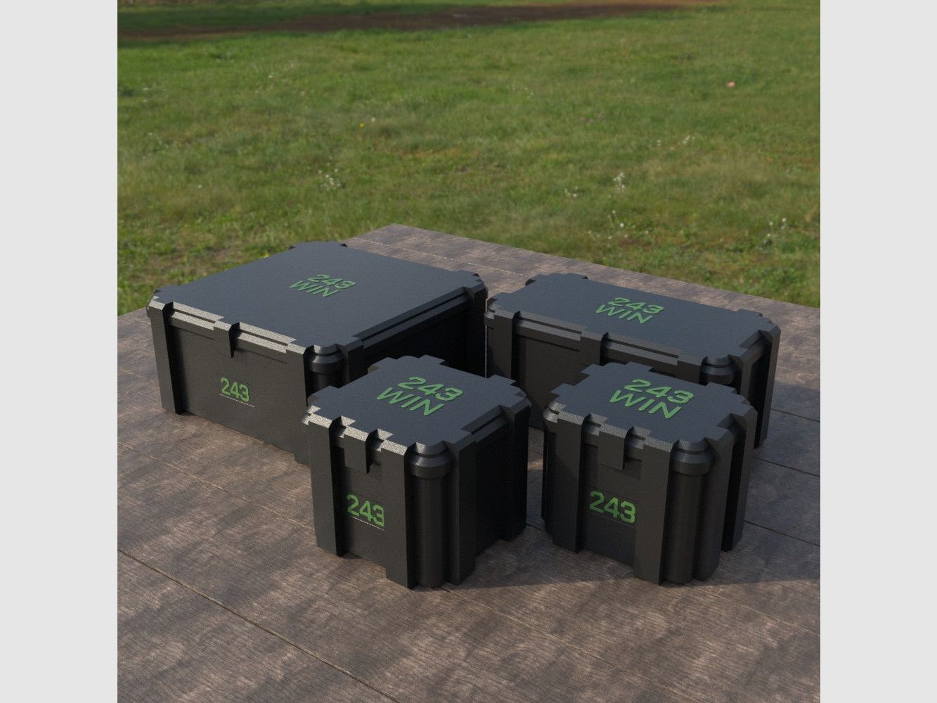 Filamelt Munitionsbox / Ammo Box .243 Win – Patronenbox ‘Klappdeckel’ – 20 / 25 / 50 / 100 Runden