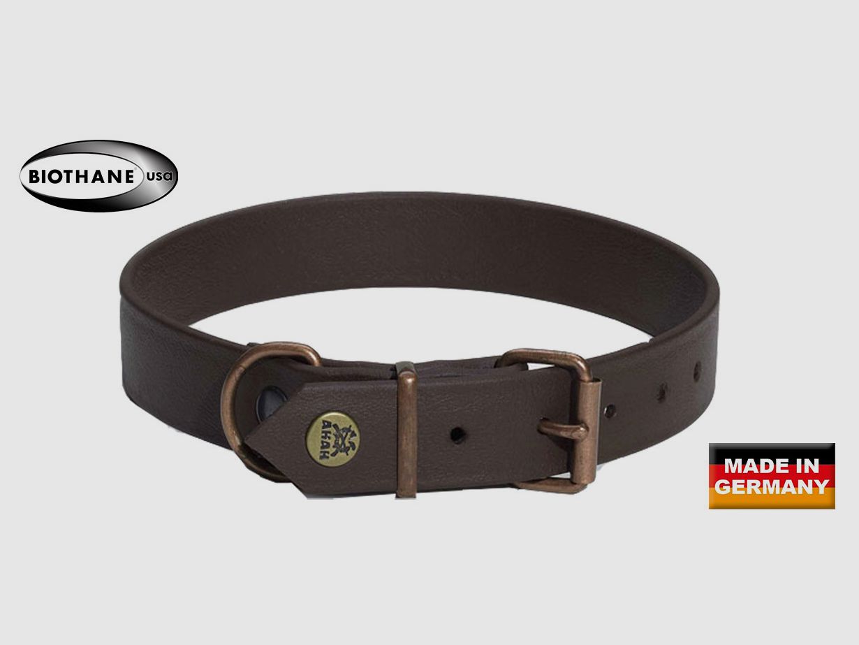 AKAH BioThane Halsband braun