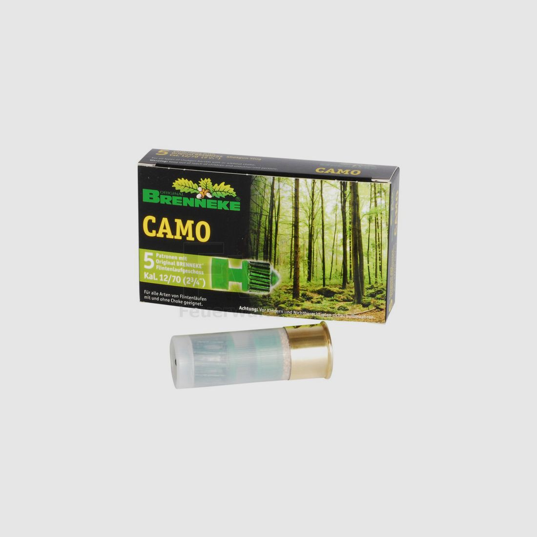 16/70 Flintenlaufpatrone  Camou 355 grs. - Brenneke