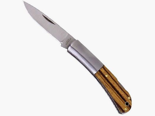 Taschenmesser Stahlbacken Zebraholz, 420, 60mm §42a konform legal führen