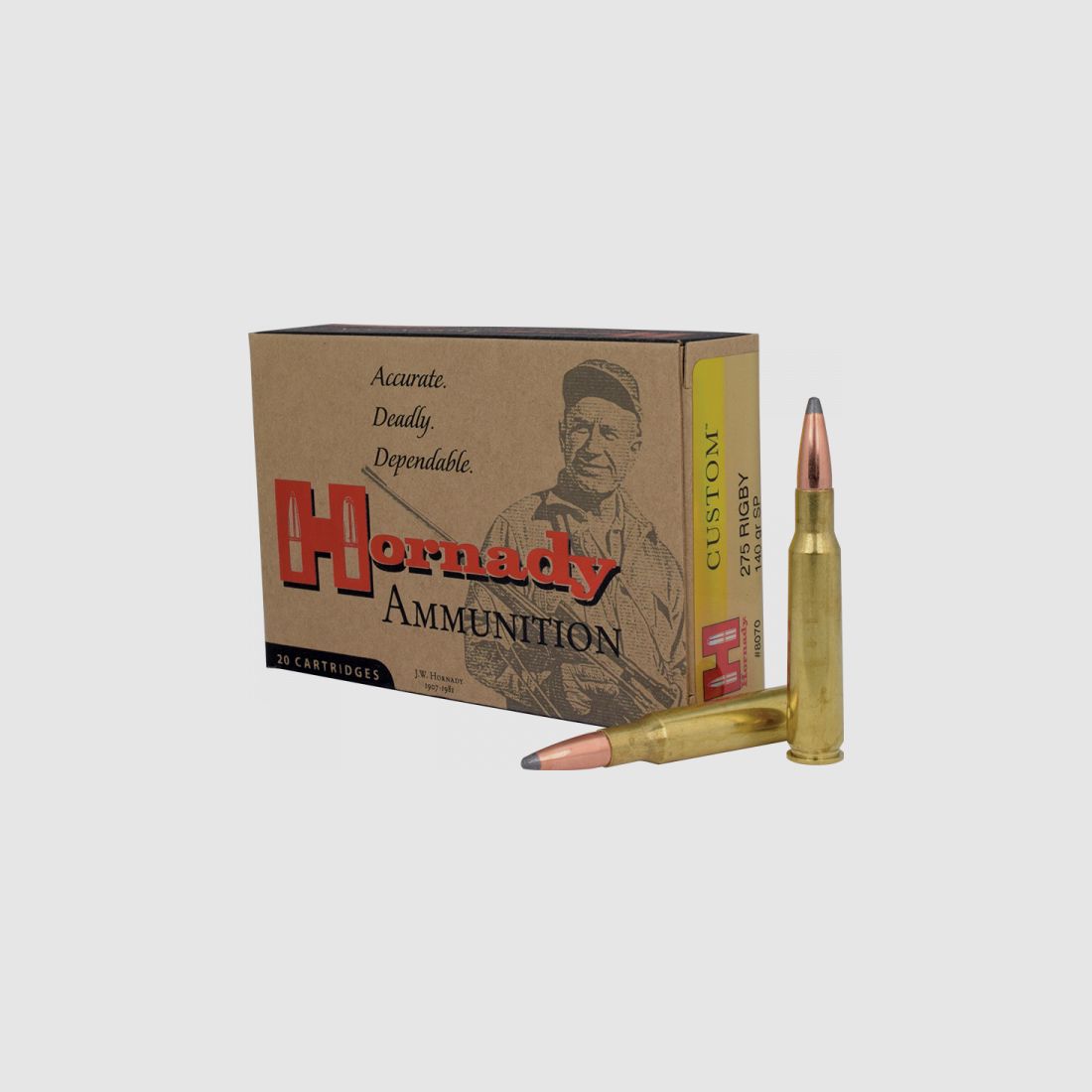 Hornady Custom .275 H.V. Rigby InterLock 140 grs Büchsenpatronen