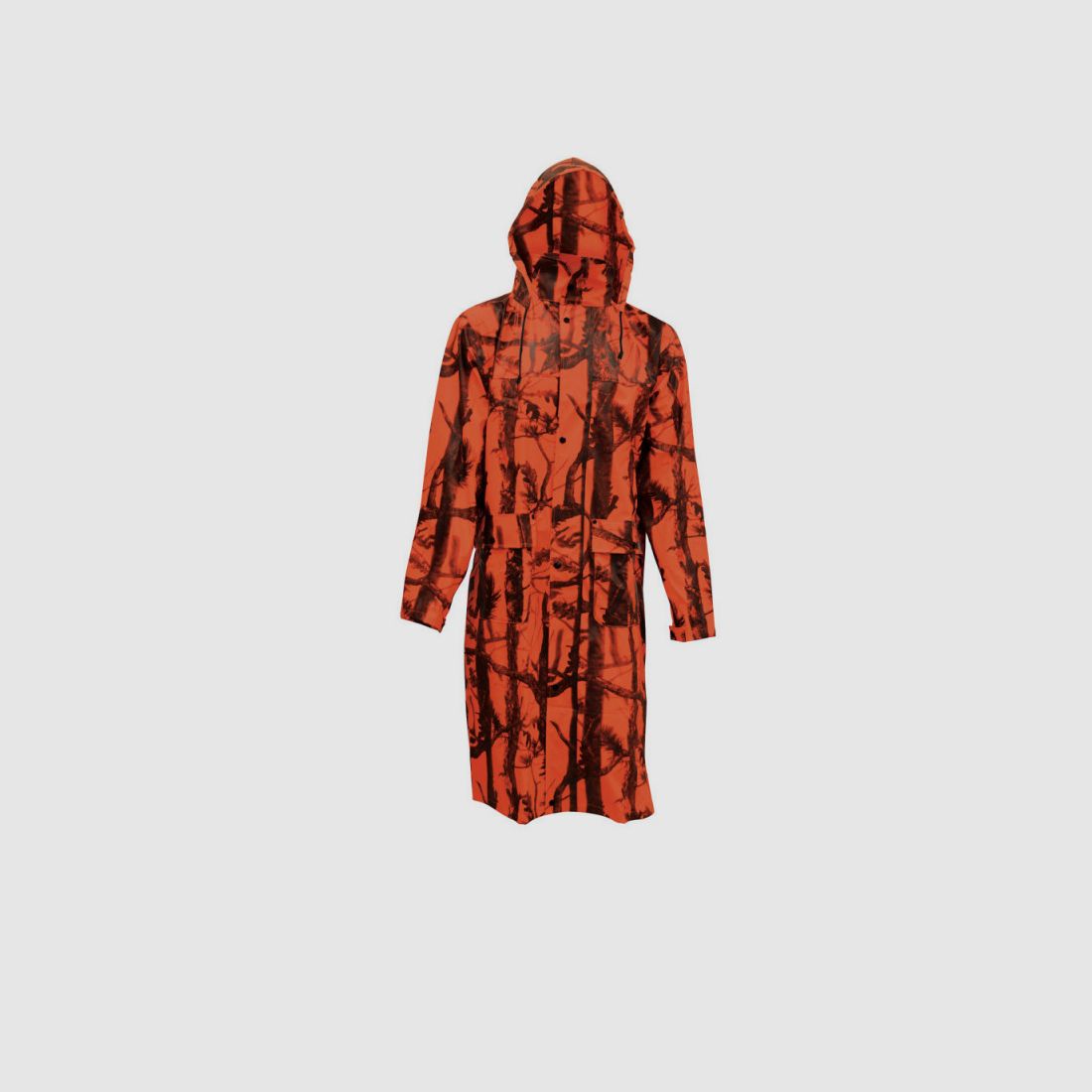 Abrigo largo impermeable naranja camuflaje M-4XL, imagen 5 de 8