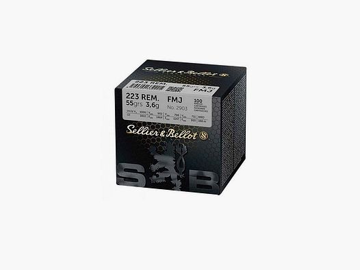 Sellier & Bellot .223 Rem FMJ 55 gr Bulk (100 pz.)