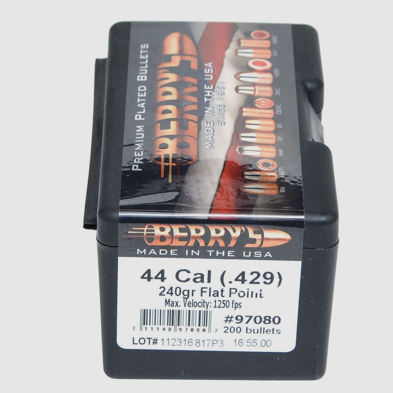 Berry’s .44 (.429) 240gr Flat Point - Packung 200 Stk