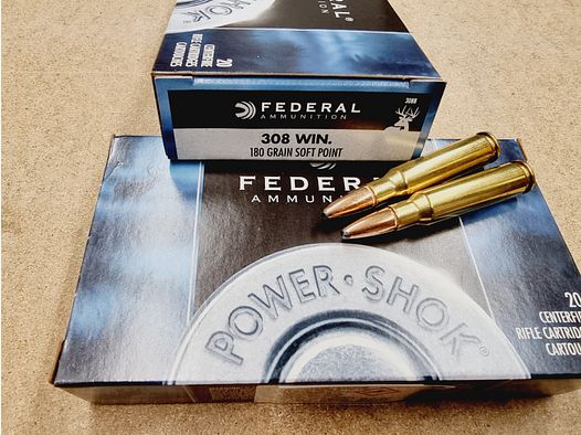 .308/180 grs. Federal Soft Point 20 stk. No. 308B