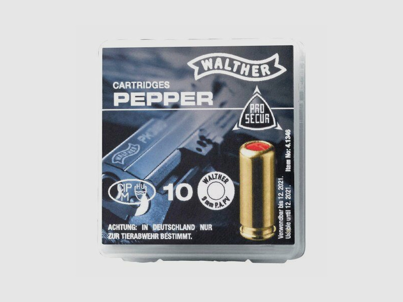 Walther peperpatronen 9 mm P.A. PV, 10 st.