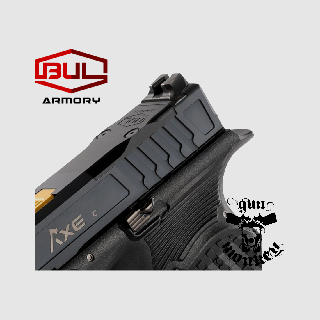 Pistolet Bul Armory AXE C TOMAHAWK cal. 9X19 canon TIN, couleur NOIR – Optics Ready, image 3 sur 4
