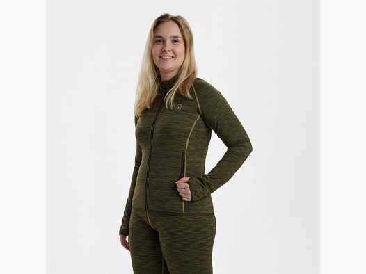 Lady Insulated Fleece - Green Melange – Kleidergröße Damen: 34