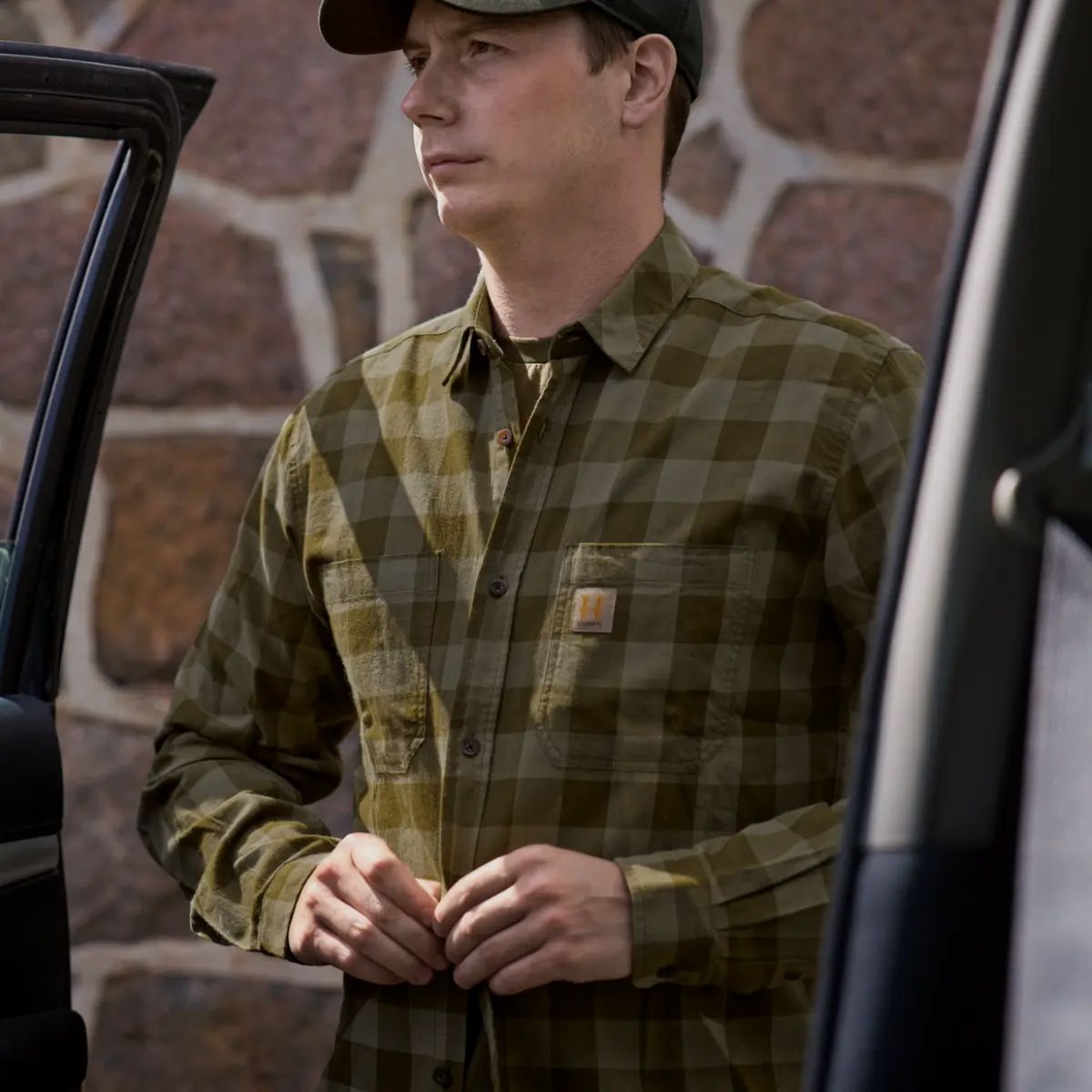 Härkila Scandinavian Hemd (Dark Olive Check)