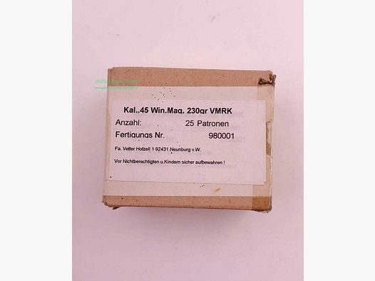 Vetter, Neunburg munitions de pistolet .45WinMag