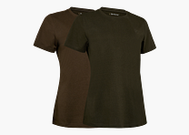 Dames 2-pack T-shirts - Fallen leaf / Timber - Damesmaat: 46